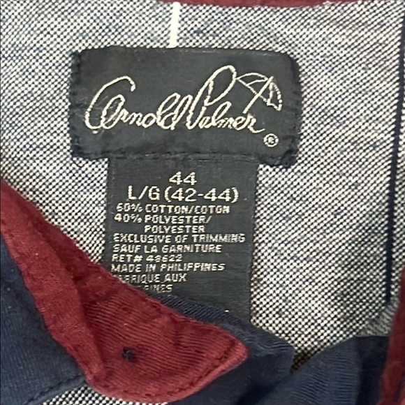 Arnold Palmer Knit Retro Style Golf Polo Men's sz L - Picture 2 of 7